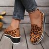 European & American Large-Size Loafers for Women – Spring/Autumn New Leopard Print Thick Sole Casual Flat Shoes