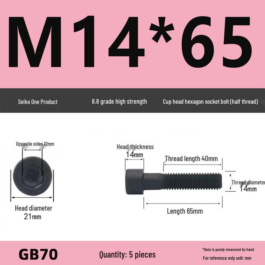 8.8 High-Strength Socket Head Cap Screw Bolt (M4-M16)
