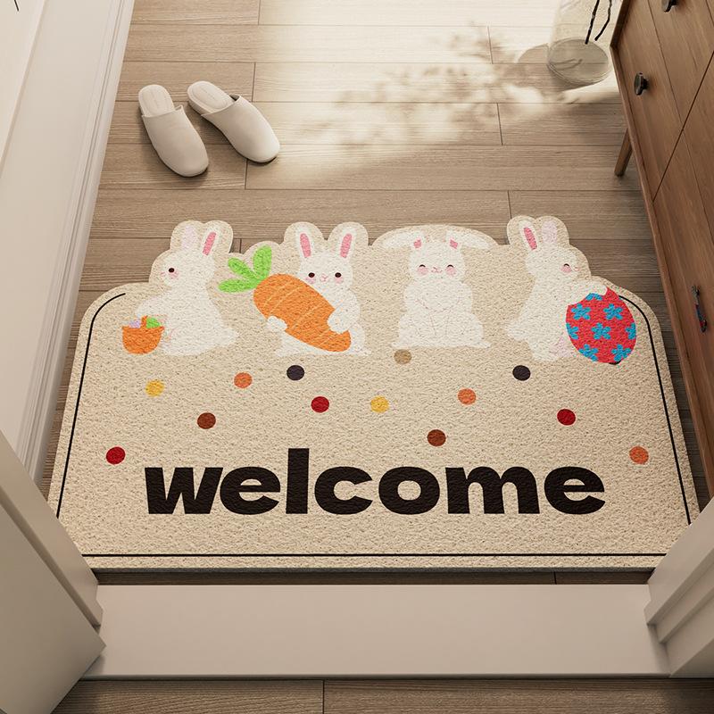 Light Luxury Home Floor Mat Door Entry Floor Mat Can Be Cut Silk Ring Floor Mat, Dirt-Resistant And Easy To Take Care Of Floor Mat Non-Slip Mat