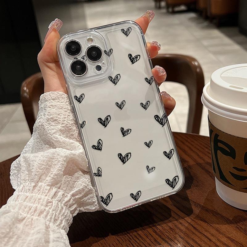 Star Apple 14pm mobile phone case 15pro transparent space case Apple 13pm protective case simple 12 girls 11