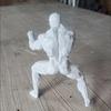 3D Yoga Pose Figurine – Male Plastic Desktop Ornament for Home & Office Decor