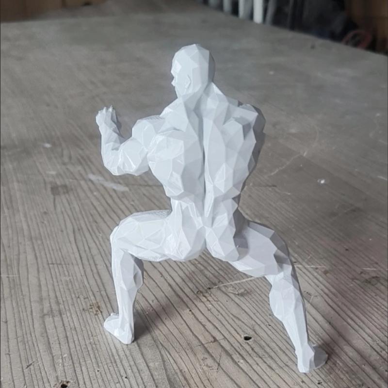 3D Yoga Pose Figurine – Male Plastic Desktop Ornament for Home & Office Decor