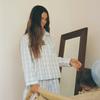 Orcite Women S Long Sleeve Pajama Set I306 Blue