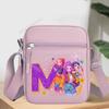 KPop Demon Hunters Letter A-Z Crossbody Bag Women Oxford Cloth Chest Packs Rumi Mira Zoey Girl Phone Shoulder Cartoon Kid Friendly Entertaining Fun