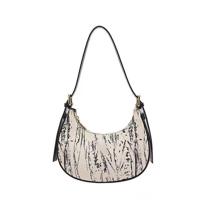 2023 Damska Półksiężycowa Torebka Bagietka - Unikalny Niszowy Design, Wysokiej Klasy Torebka Pod Ramię, Styl Pasujący do Wszystkiego