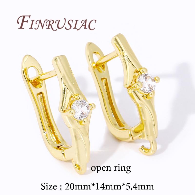 Multi Styles 18K Gold Plated Earwires Fasteners Earring Hooks Clasps Accessories For DIY Women's Anti-Allergy Earrings Making