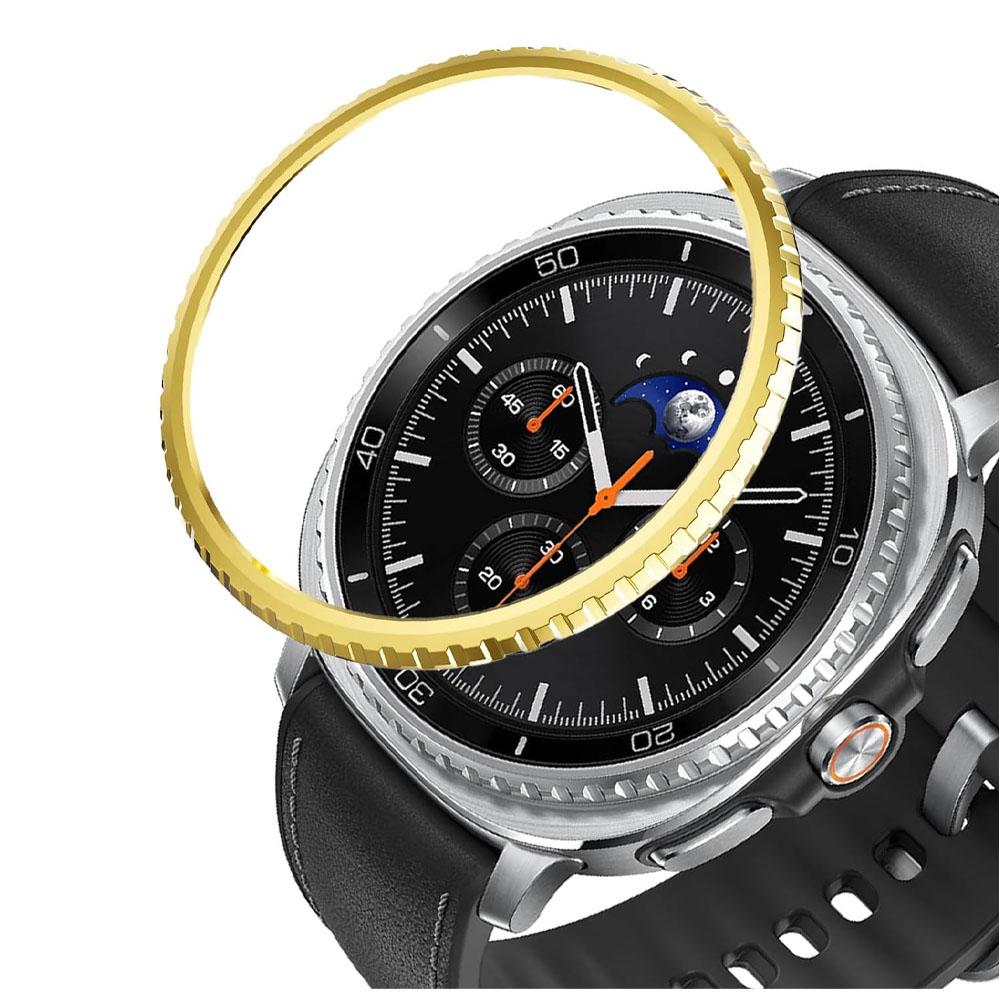 

Для Samsung Galaxy Watch 8 classic 46мм Металеве Кільце-Безель з Нержавіючої Сталі Захисна Накладка Ободок Захисний Корпус Galaxy Watch 8 Classic Захисний Watch 8 classic 46mm золотий