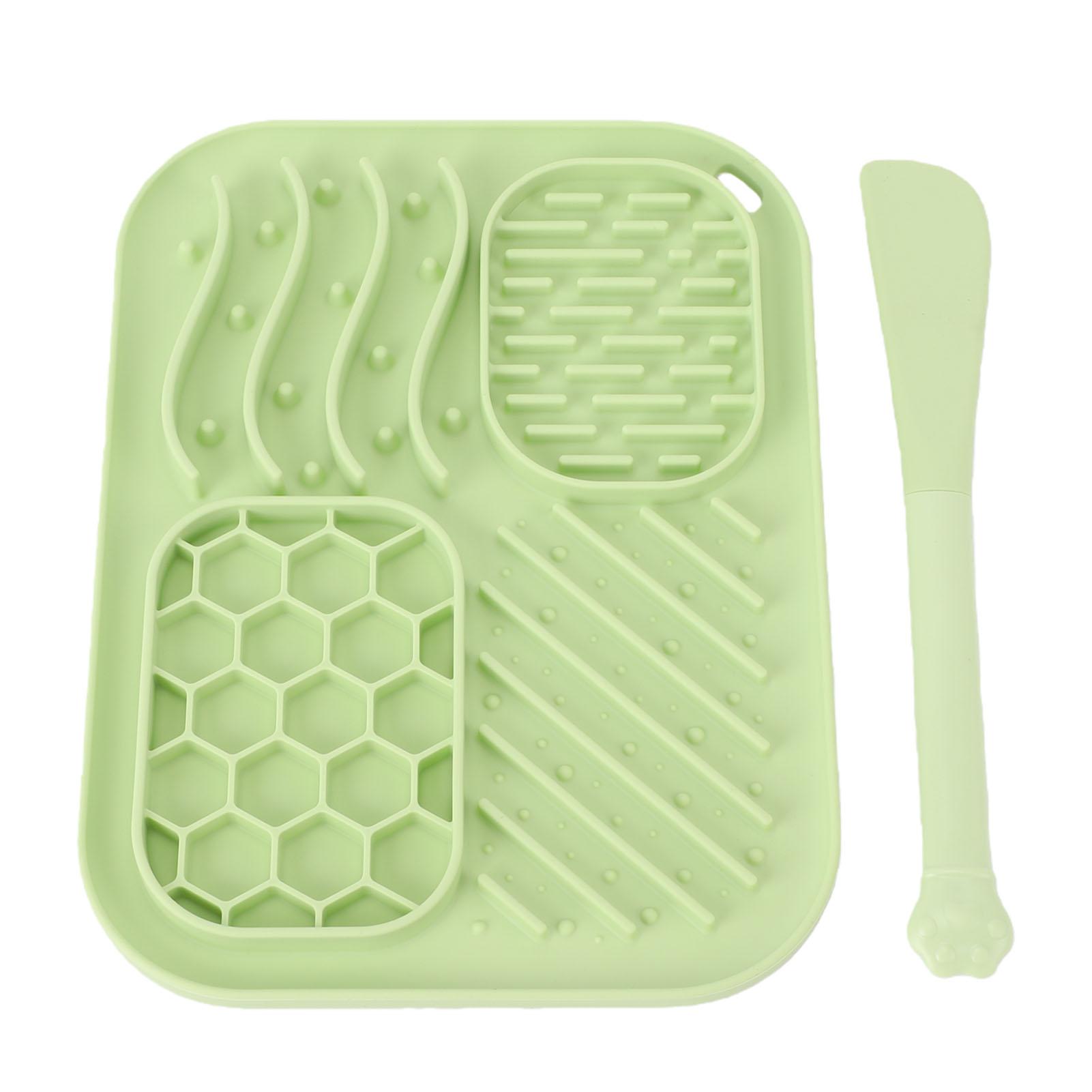 

Square Dog Slow Feed Lick Pat with Suction Cup Anti Chock Anxiety Relief Pet Food Mats for Home зелёный