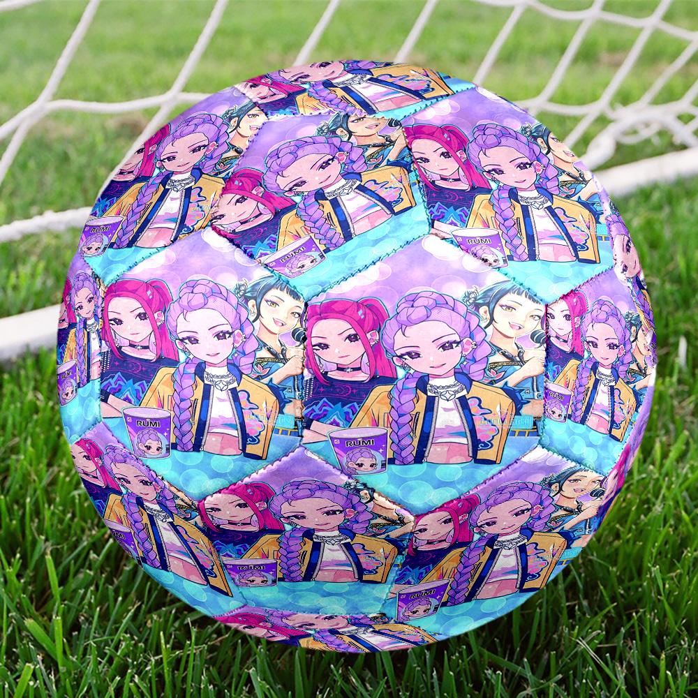 KPop Demon Hunters Print Size 5 Soccer Ball, Standard Match Football for Sports Game and Team Practice, Ideal Gift for Soccer Fans