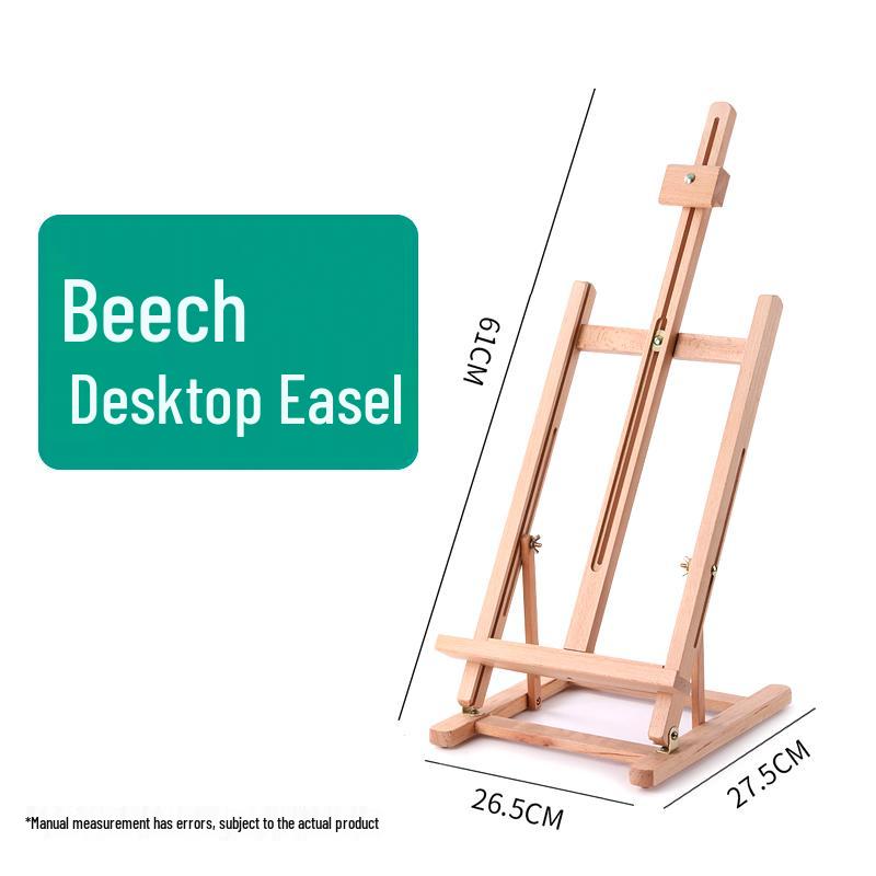 Portable Foldable Solid Wood Art Student Easel: Desktop Drawing Board and Artwork Display Stand
