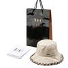 Daks Ivory Check Cotton Linen Blend Bucket Hat Dbhe4f123i2