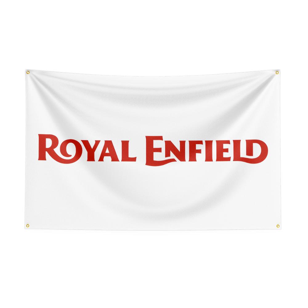 R-Ro-yal E-En-fie-lds Flag Polyester Digital Printed Racing Motorcycle Tapestry Banner for Garage Room Decor