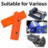 2Pcs 4/5/6 Inch Magnetic Soft Pad Jaw Plain Grooves Soft Nylon Bench Jaw Fixing Protection Pads For Metal Bench Machine Tools
