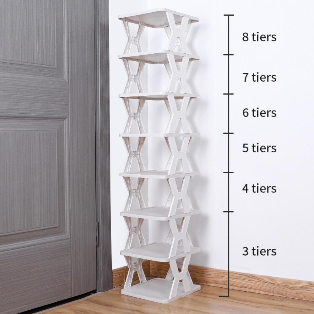 

Складана підставка для взуття для передпокою Пластиковий органайзер для взуття Просте зберігання взуття Організатор для дому 4 Layer білий