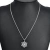 Fashion Charms Lady Crystal Snowflake Zircon Flower Silver Plated Necklaces Jewelry For Women