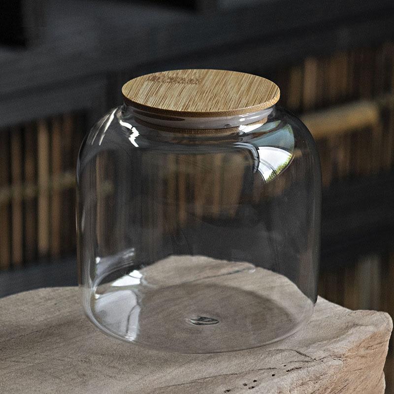 

Micro Landscape Moss Bryophyte Glass Terrarium with Lid Cloud and Mist Frosting Glass Vase Landscape Glass Container Home Decor