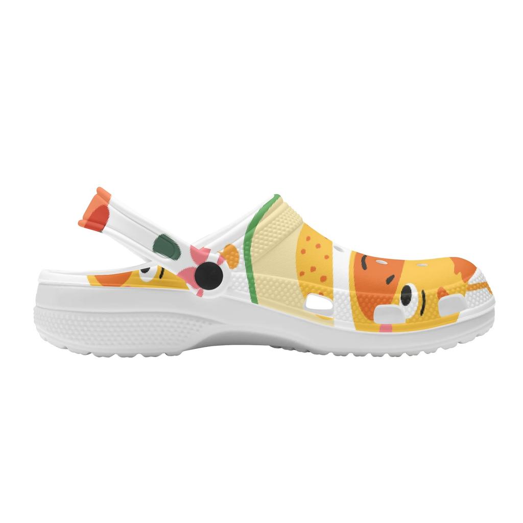 Unisex EVA Beach Shoes Colorful Printed Ventilated Easy Clean Slip On Beach Shoes Pool Area Bathroom Home Walking Shoes Beach Wear