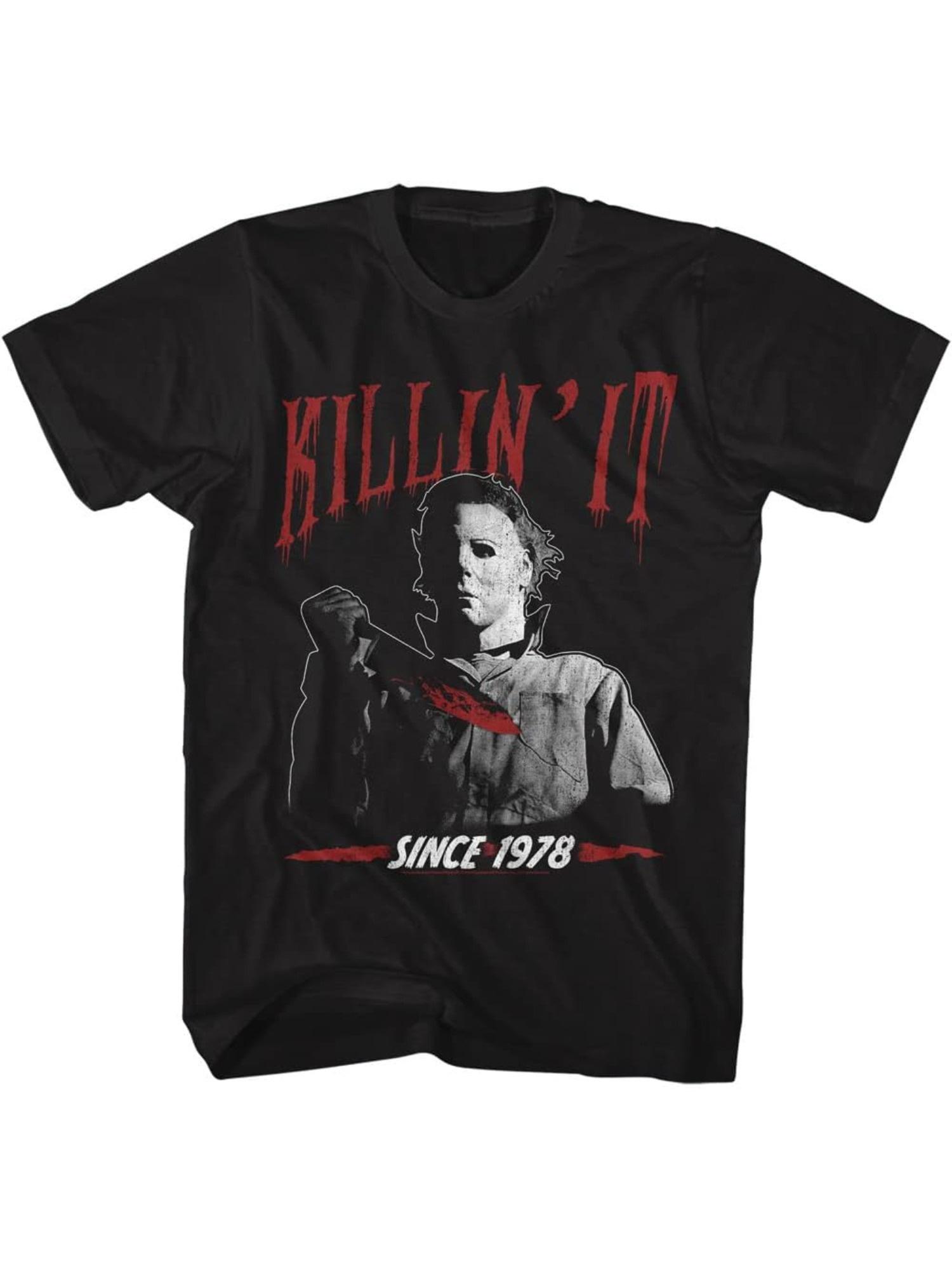 

Men s Halloween Horror Movies Graphic T-shirt Black Retro Movie Theme Shirt Pure Cotton Breathable Unisex Streetwear Oversized 4XL