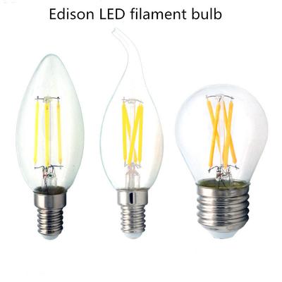 E14 LED vláknová žárovka Retro Edisonova skleněná žárovka pro domácí stropní dekoraci C35/C35L/G45