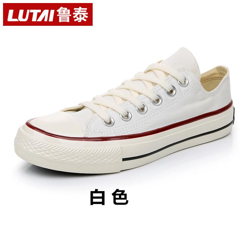 Little white shoes white canvas shoes workshop work shoes one pedal labor shoes men's shoes white cloth shoes