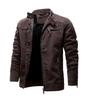Men's European Size Suede Leather Jacket Coat, Autumn/Winter, Plus Size Available
