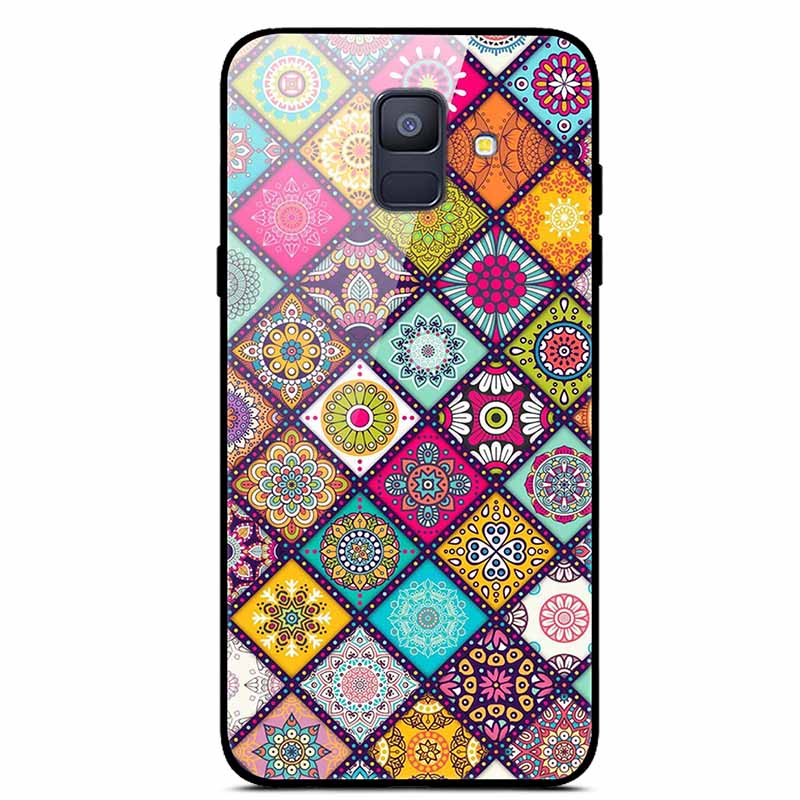 For Samsung Galaxy A8 Plus Cases A6 A7 2018 A8 2018 Tempered Glass Hard Back Cases For Samsung A6 Plus Covers Coque A7 A9 A8Plus