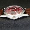 VINTAGE HAND-WINDING REFURBISHED SWISS MENS RED COLOR DIAL WATCH a701010-5 R205a-a701010