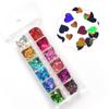 12 Grids/Box 5mm 3D Shiny Love Heart Sequins Manicure Paillettes Holographic Glitter Flakes for Epoxy Resin Mold Filling