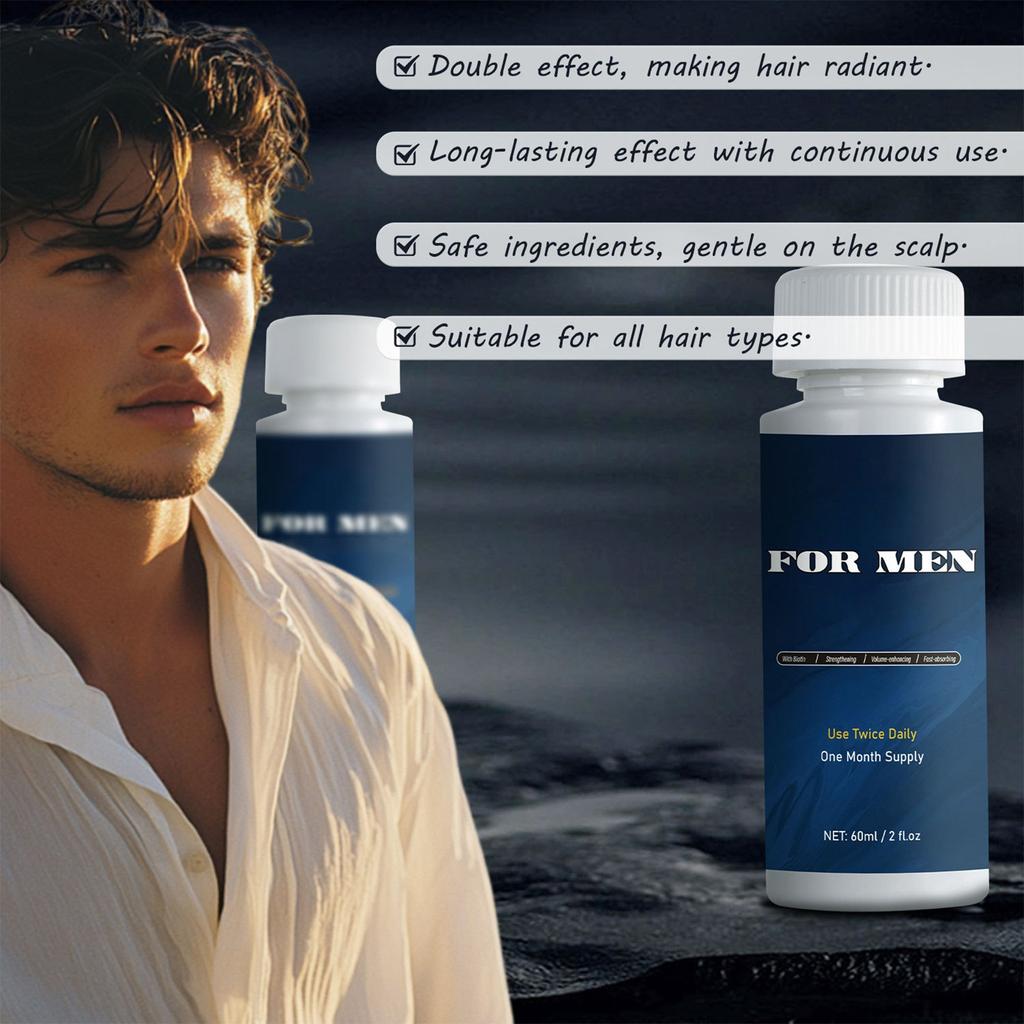Men's Hair Serum Promotes Hair Growth And Strengthens Hair Serum Volumens Hair Volume And Nourishes The Scalp,60ML*3