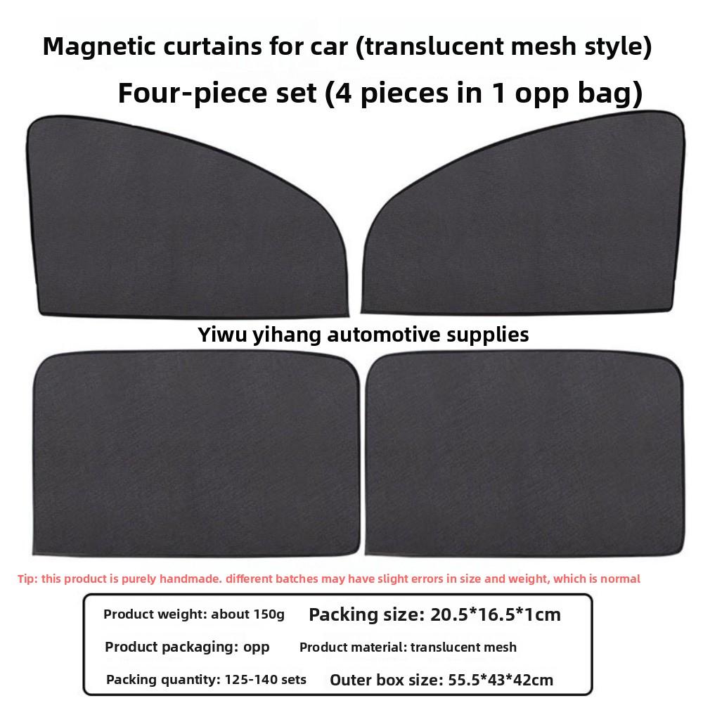 4PCS Magnetic Car Window Sunshades UV-Anti Folding Car Sunshade Covers Protector Accessories Universal Window Sun Shade Summer