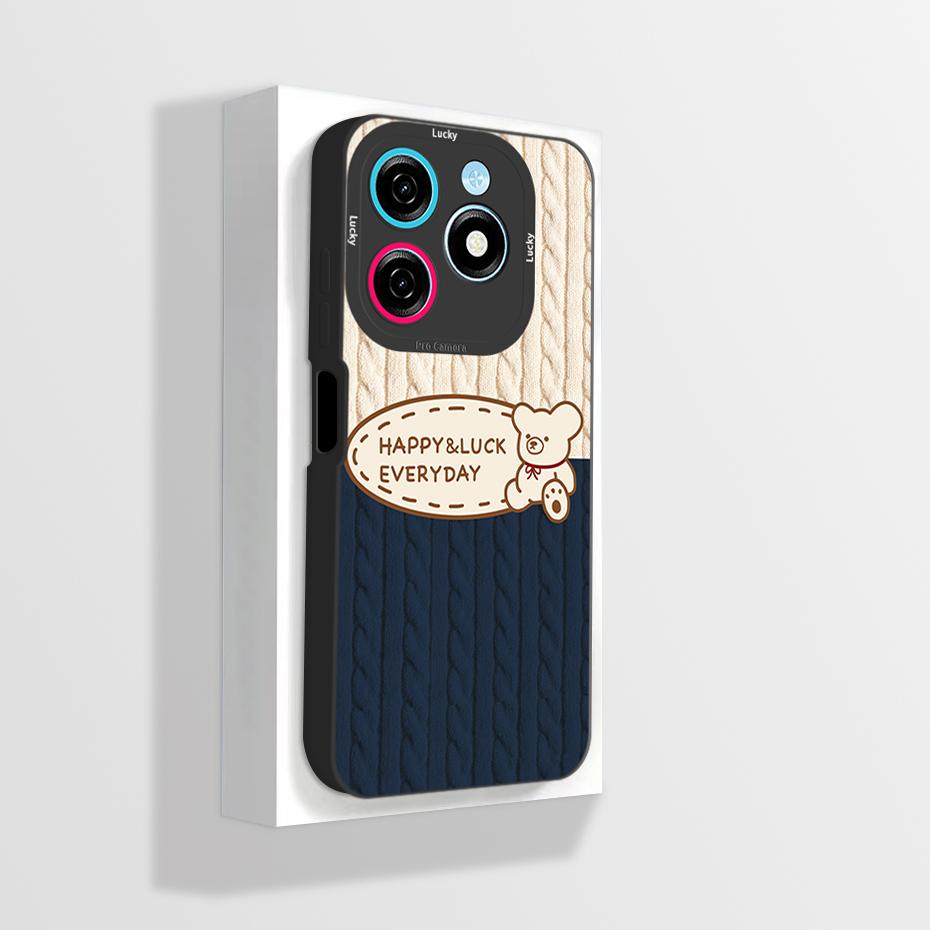 Pour Tecno Spark 20 20C Coque Mignon Dessin Animé Astronaute Carrée Silicone Liquide Souple Housse de Protection pour Téléphone Pour Tecno Spark20 20C Funda