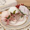 1-24PCS 2026 Pearl Rose Napkin Ring Creative Elegant Holder for Hotel Wedding Party Dining Table Decoration Accessories