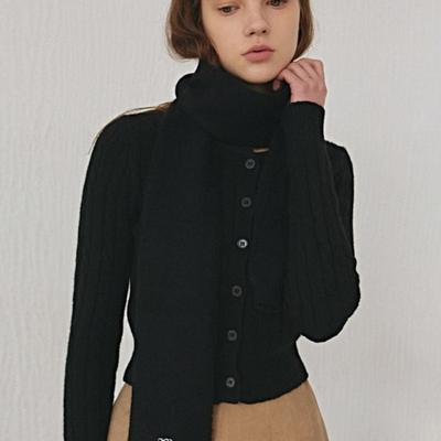 YAN13 MINIMAL WEICHER SCHAL_SCHWARZ