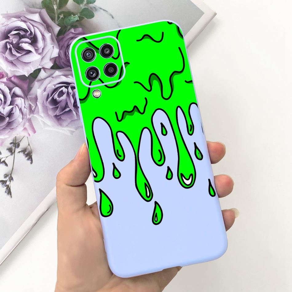 Für Samsung Galaxy M22 F22 Hülle Samsung M22 F22 4G SM-M225F E225F Mode Mond Design Weiches Silikon Schutzhülle Handyhüllen