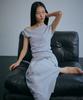 Baegsi Layered Smock Skirt, Sky Blue