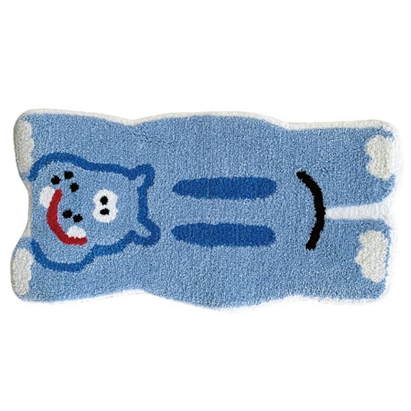

Cartoon Animal Design Flocking Area Rug for Children Space Soft Thick Plush Nonslip Floor Mat Absorbent Bathroom Carpet