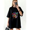 Oversized T-Shirt Black Its A Good Day To Make Some Art Graphic Print Casual Wear For Women And Girls Daily Outfits Streetwear Fashion Trendy Top