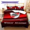 Name Custom River Plate Pattern Bedding Set Quilt Cover Pillowcase Home Decor Gift (1 * duvet cover + 2 * pillowcase, without core)
