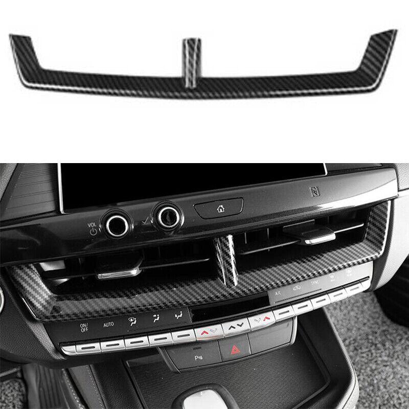 1PCS ABS Carbon Fiber Central Console Air Outlet Vents For Cadillac CT4 -23
