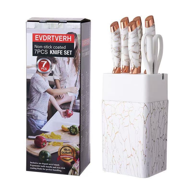 19-Piece Silicone Kitchen Knife Set with Holder: Chef Knife, Cooking Spoon, Shovel, and Household Cutlery.