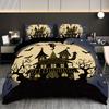 Halloween Theme Bedding Set 3D Printed Duvet Cover Set Skin-Friendly Single Double Size Halloween Decor Duvet Cover Set Gifts
