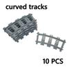 City Trains Diy Building Blocks Straight Curved Rail Bricks Parts Bridge Tunnel Model Soft Flexible Cross Tracks Railway Moc Toy