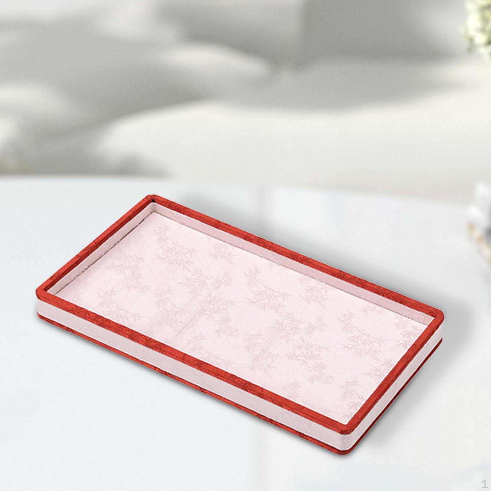 

Поднос для ювелирных изделий с крышкой, органайзер для хранения прямоугольных тарелок красный