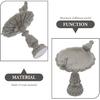 Dollhouse Miniature Birdbath Miniature Fairy Garden Polyresin Miniature Bird Bath Garden Outdoor Center Foutain Resin Fairy Garden Furniture Vintage