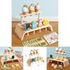Wooden Simulation Ice Cream Shelf Children Puzzle Interactive Toy For Imaginative Role Play