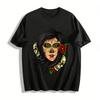 Day of the Dead Sugar Skull Girl Graphic Casual Top Pure Cotton T-shirt