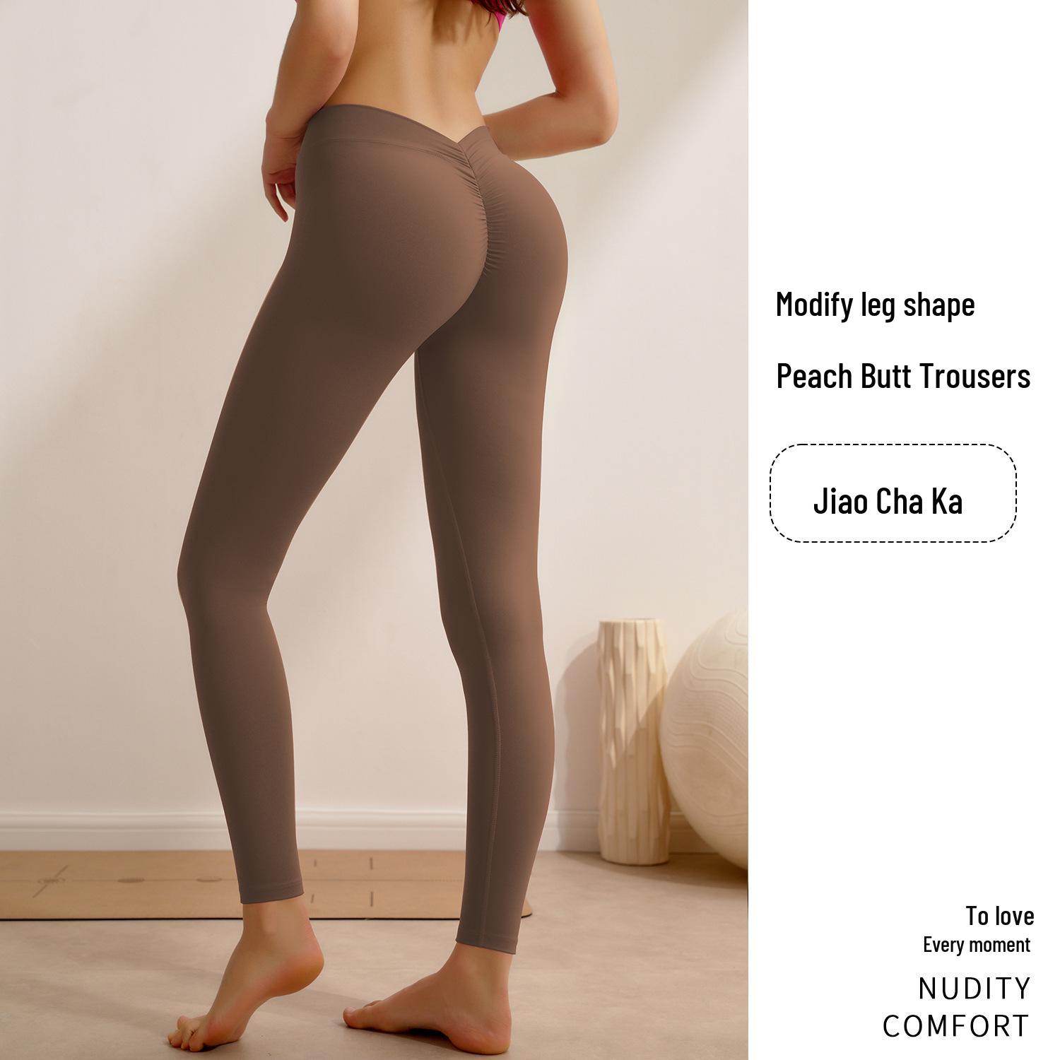 

Женские брюки для йоги Jiu Yi: Подчеркивающие ягодицы, Слим-фит, Эластичная посадка для бега и фитнеса Extra Large