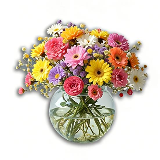 2D Acryl Kühlschrankmagnet London Goldfisch Topfpflanzen Sonnenblumenstrauß Kühlschrankmagnet Haus Küche Schrank Spind Dekoration
