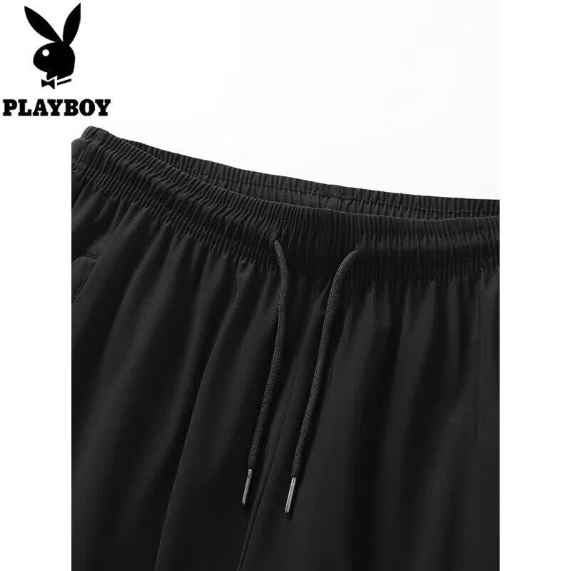 Playboy Men's Summer Ice Silk Casual Sports Pants