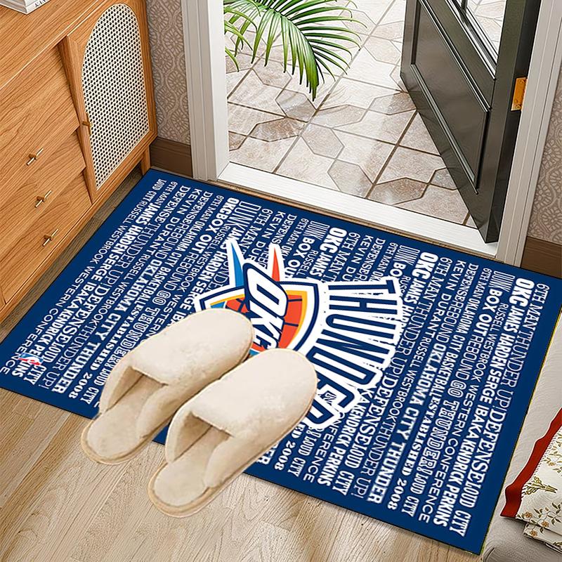 Thunder Basketball Team Rug Office Carpet Non-Slip Mat, Chair Rug Floor Covering for Gaming, Bedroom, Living Room , Home Decor Christmas Gift